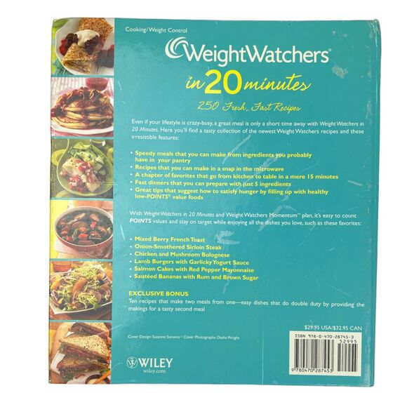 Y2K Weight Watchers Cookbook Meals In 20 Minutes Includes Points 250 Recipes - Picture 7 of 8